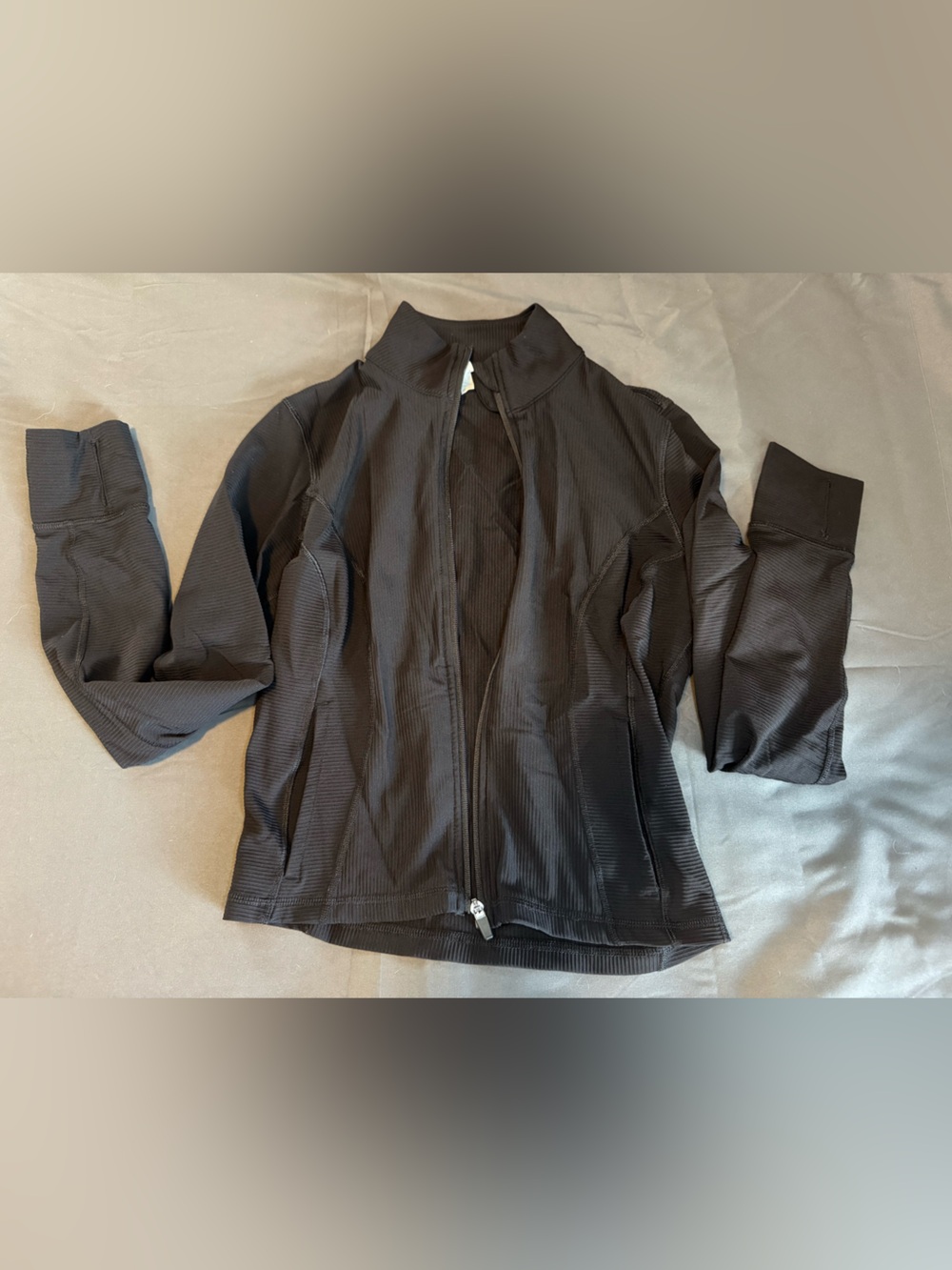 90 Degree By Reflex Black Lightweight Zip-Front Jacket